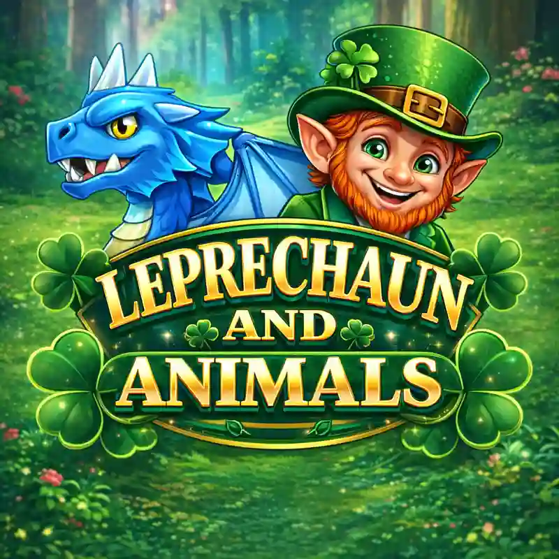 Leprechaun and Animals casino slot game banner
